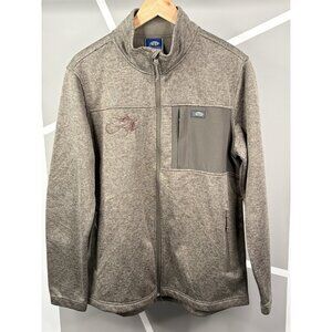 AFTCO Ripcord Softshell Jacket Men’s Medium Full Zip Heather Brown Fishing